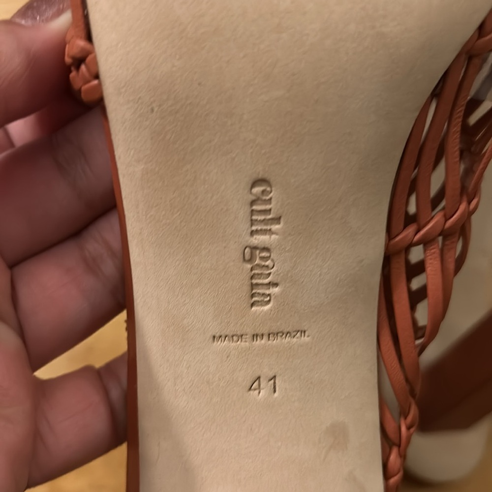 NWOT Cult Gaia Raya Woven Leather Mules - Picture 6 of 6
